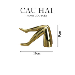 Tượng Gilded Runway Modeling Catwalk Fw25-TƯỢNG TRANG TRÍ-CẬU HAI HOME DECOR