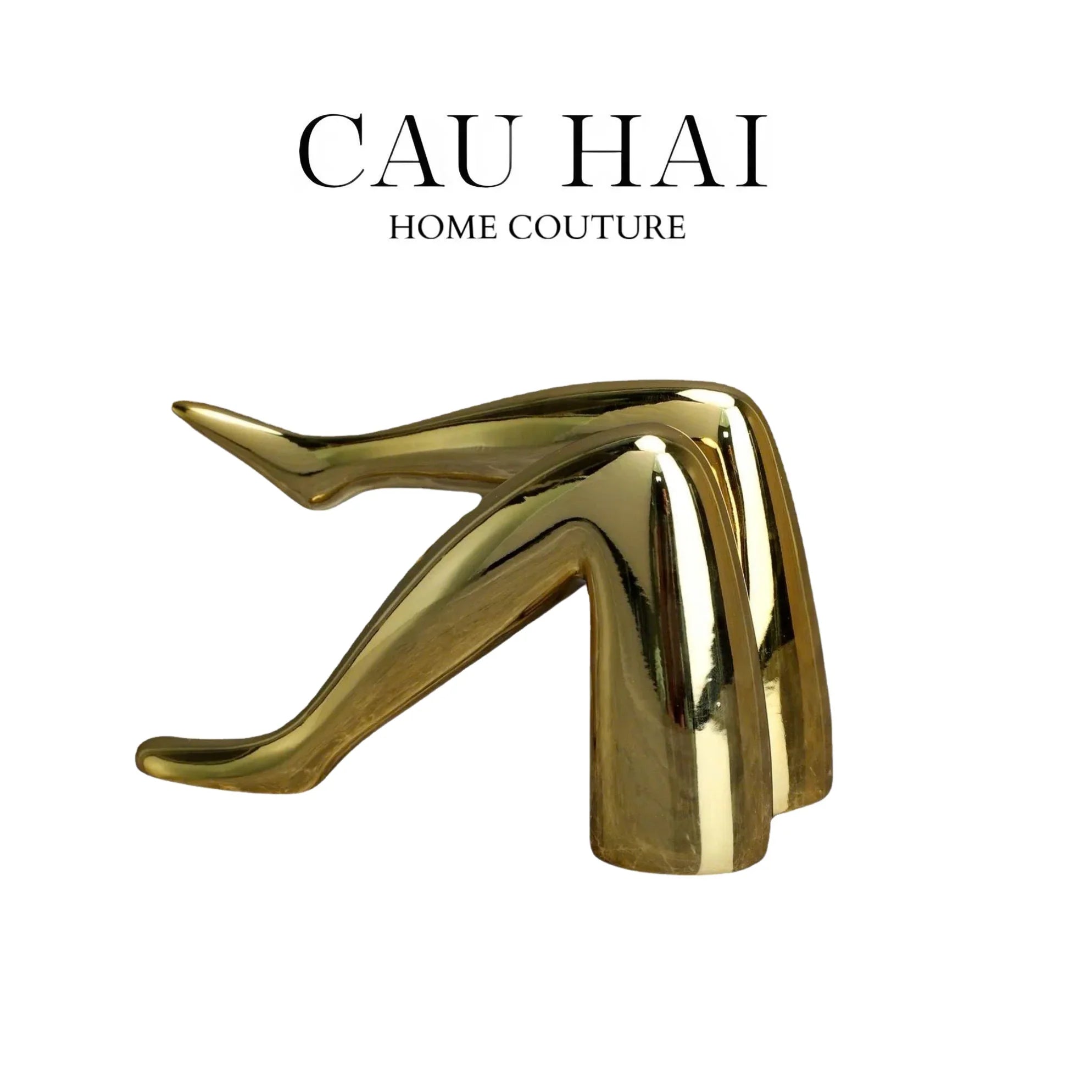 Tượng Gilded Runway Modeling Catwalk Fw25-TƯỢNG TRANG TRÍ-CẬU HAI HOME DECOR