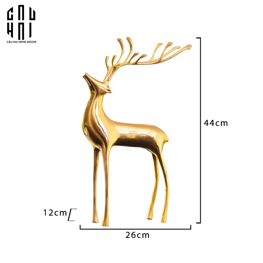 Tượng Hươu Golden Goddess Elk-TƯỢNG TRANG TRÍ-CẬU HAI HOME DECOR