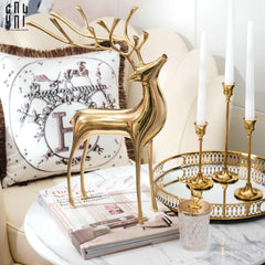 Tượng Hươu Golden Goddess Elk-TƯỢNG TRANG TRÍ-CẬU HAI HOME DECOR