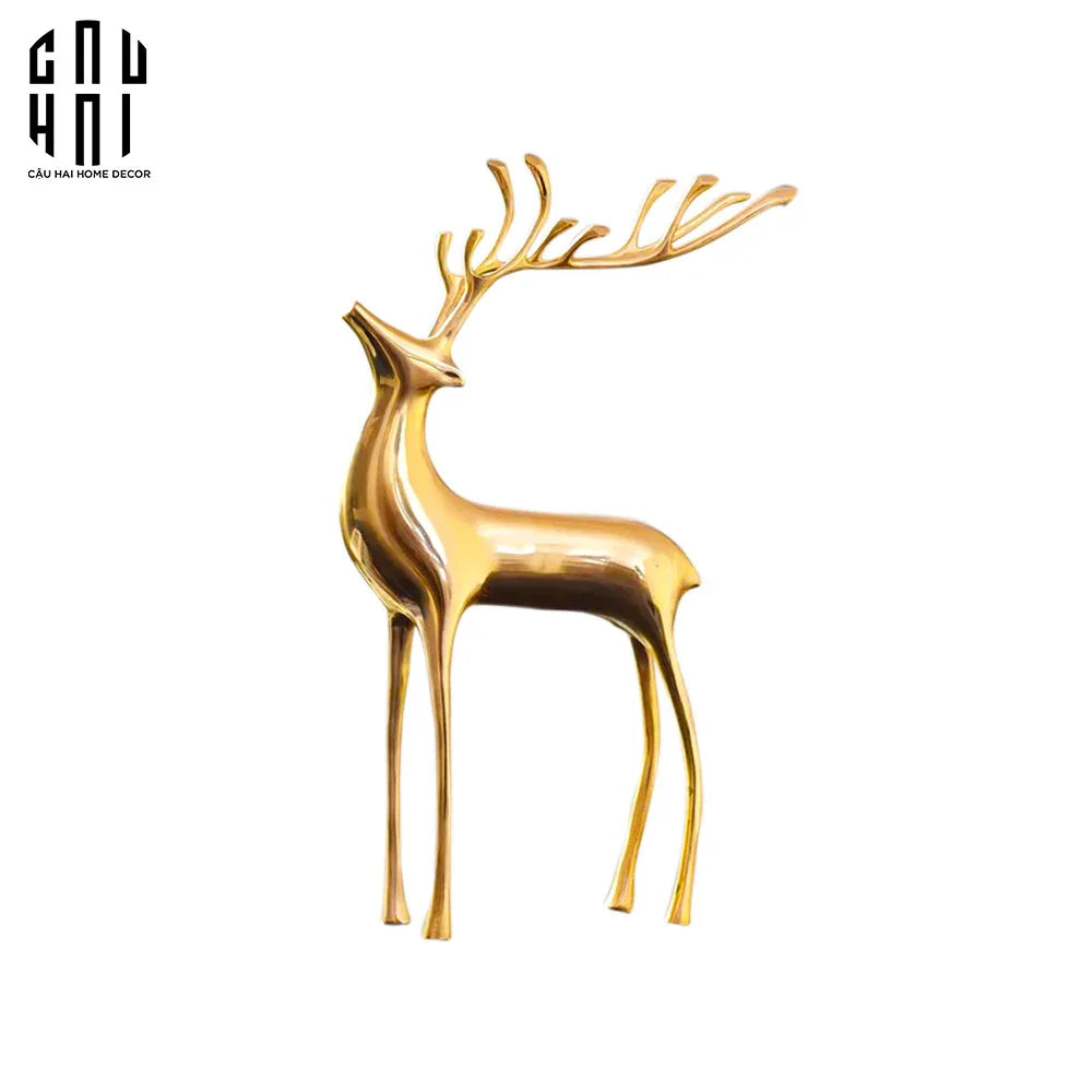 Tượng Hươu Golden Goddess Elk-TƯỢNG TRANG TRÍ-CẬU HAI HOME DECOR