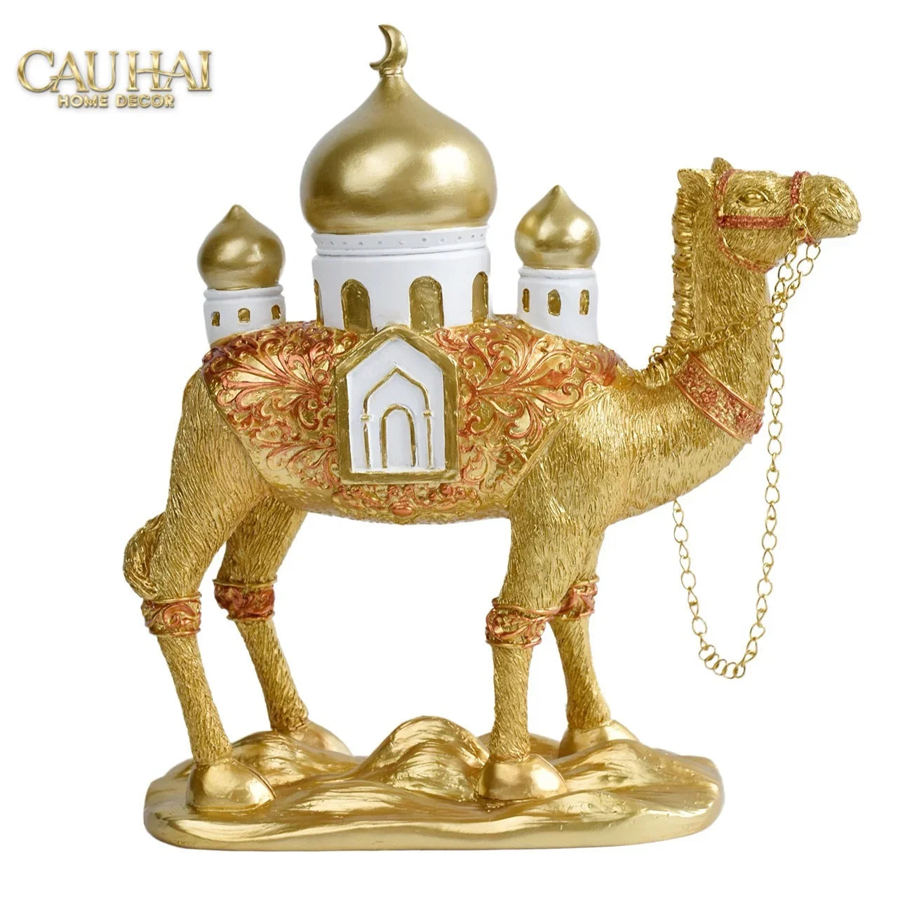 Tượng Lạc Đà Royal Caravan D’Or Camel - Oriental Voyage-TƯỢNG TRANG TRÍ-CẬU HAI HOME DECOR