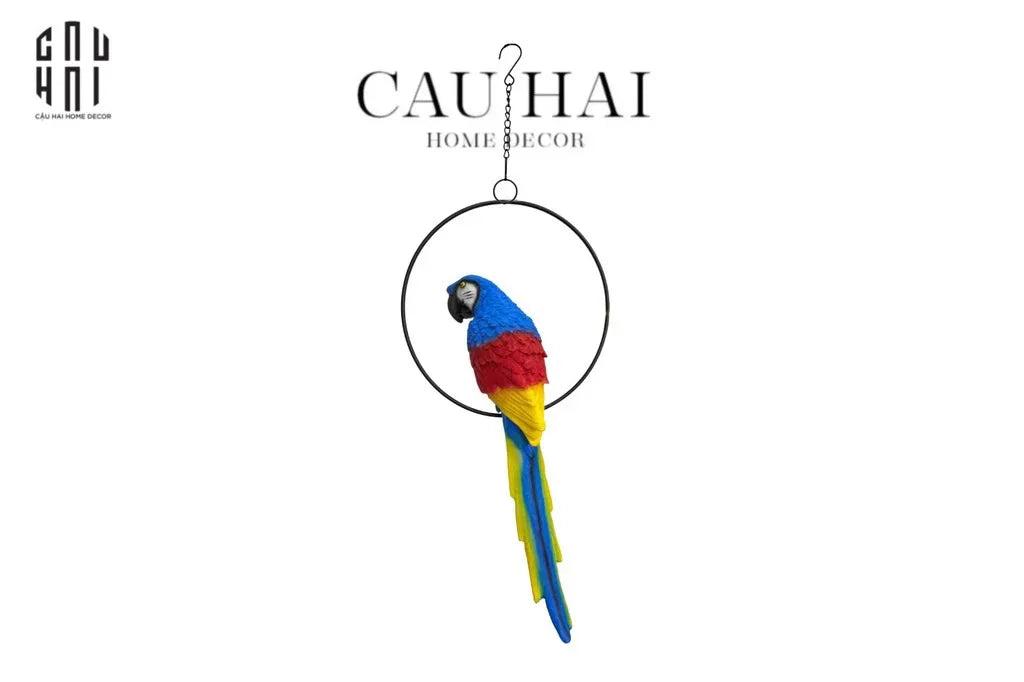 Tượng Maison Jungle Parrot - Rio On Circle-TƯỢNG TRANG TRÍ-CẬU HAI HOME DECOR