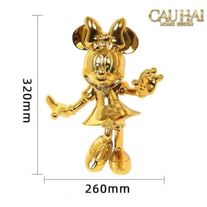 Tượng Mickey - Minnie Pinkyboo Ballet H29-TƯỢNG TRANG TRÍ-CẬU HAI HOME DECOR