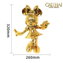 Tượng Mickey - Minnie Pinkyboo Ballet H29-TƯỢNG TRANG TRÍ-CẬU HAI HOME DECOR