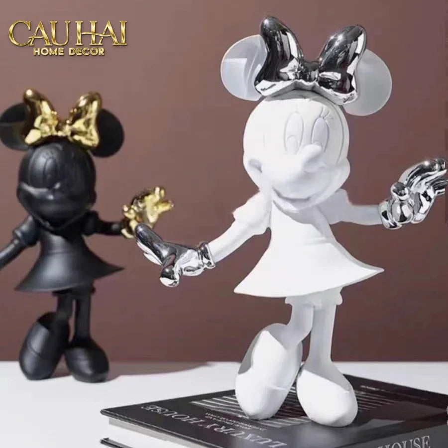 Tượng Mickey - Minnie Pinkyboo Ballet H29-TƯỢNG TRANG TRÍ-CẬU HAI HOME DECOR