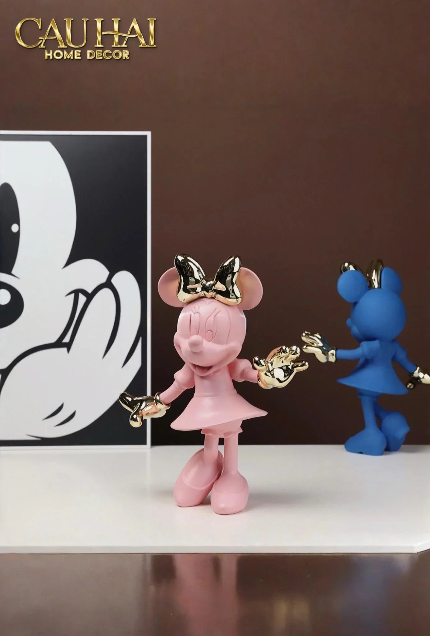 Tượng Mickey - Minnie Pinkyboo Ballet H29-TƯỢNG TRANG TRÍ-CẬU HAI HOME DECOR