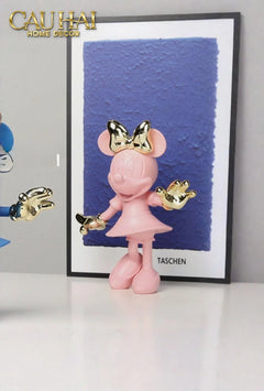 Tượng Mickey - Minnie Pinkyboo Ballet H29-TƯỢNG TRANG TRÍ-CẬU HAI HOME DECOR