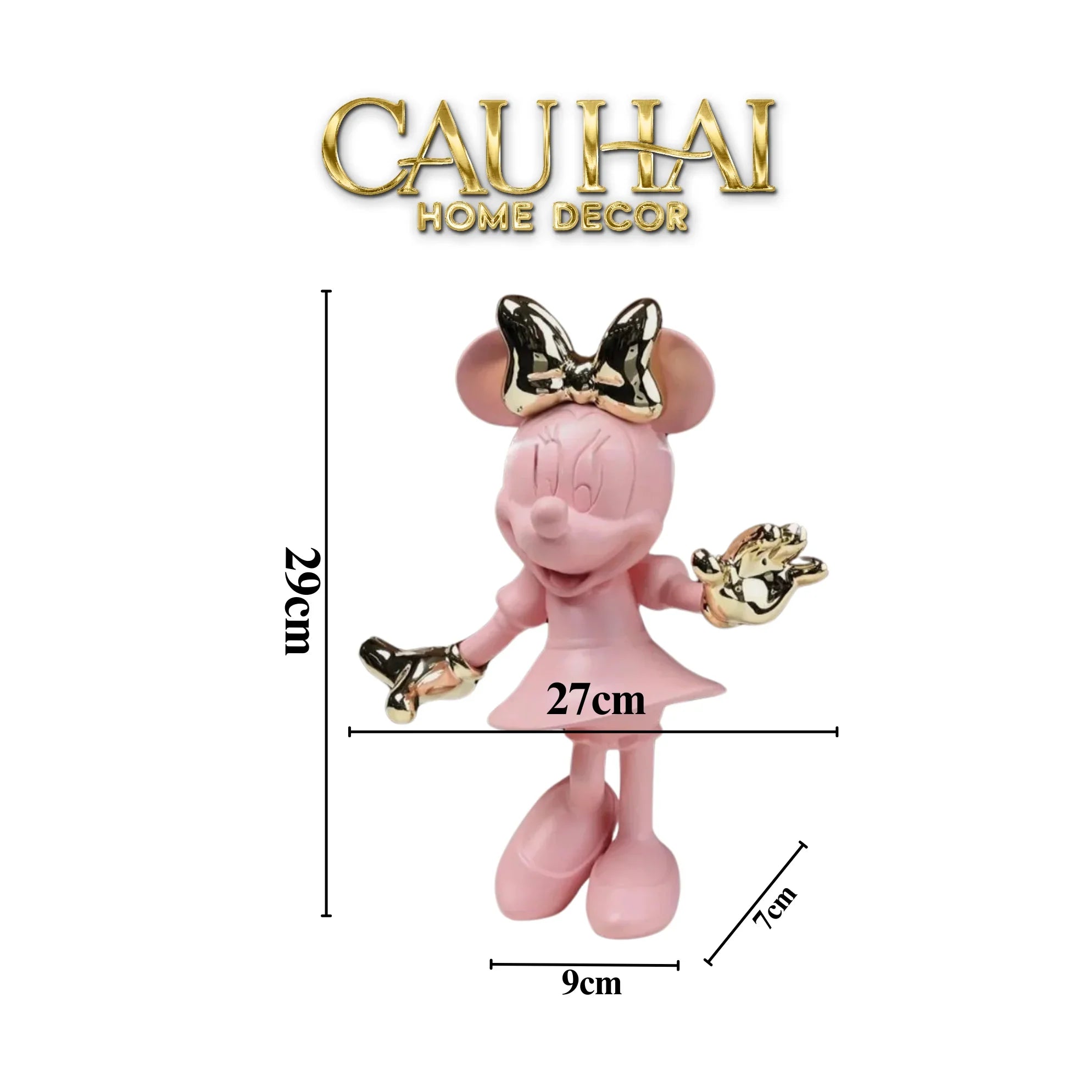 Tượng Mickey - Minnie Pinkyboo Ballet H29-TƯỢNG TRANG TRÍ-CẬU HAI HOME DECOR