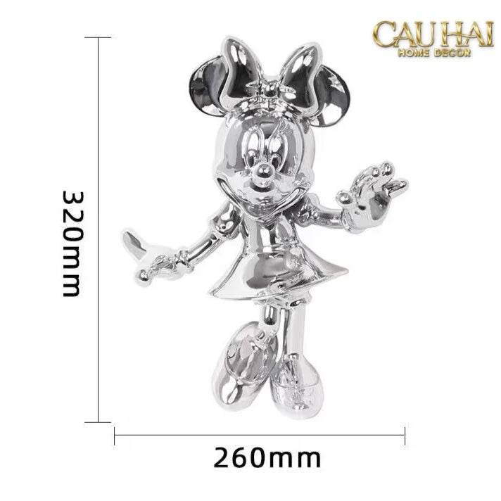 Tượng Mickey - Minnie Pinkyboo Ballet H29-TƯỢNG TRANG TRÍ-CẬU HAI HOME DECOR