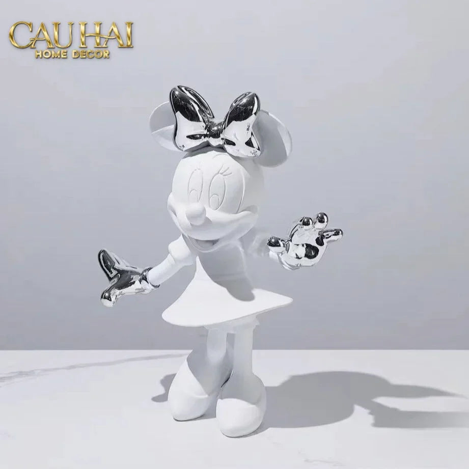 Tượng Mickey - Minnie Pinkyboo Ballet H29-TƯỢNG TRANG TRÍ-CẬU HAI HOME DECOR