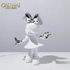Tượng Mickey - Minnie Pinkyboo Ballet H29-TƯỢNG TRANG TRÍ-CẬU HAI HOME DECOR