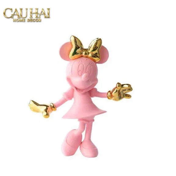 Tượng Mickey - Minnie Pinkyboo Ballet H29-TƯỢNG TRANG TRÍ-CẬU HAI HOME DECOR