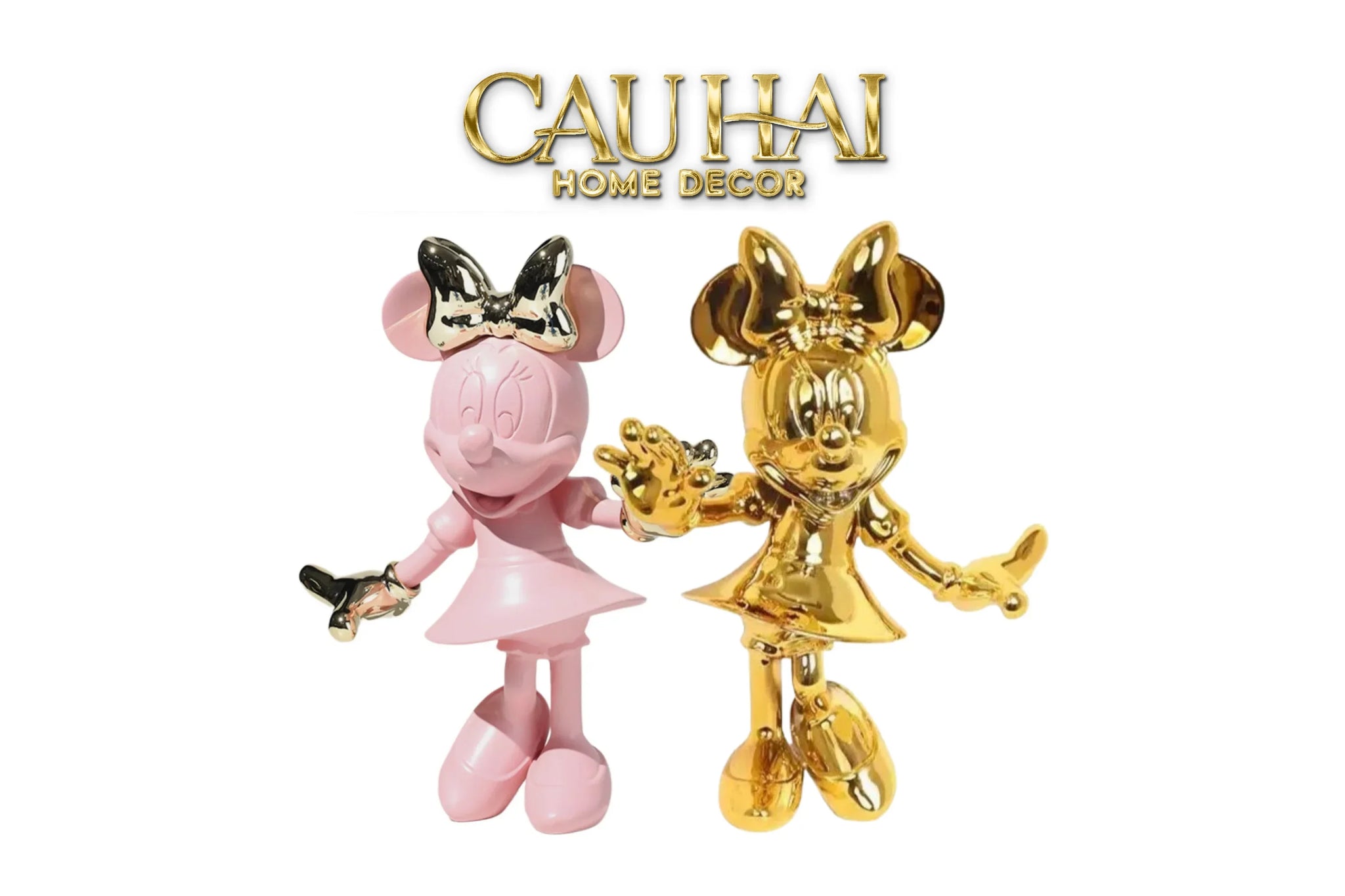 Tượng Mickey - Minnie Pinkyboo Ballet H29-TƯỢNG TRANG TRÍ-CẬU HAI HOME DECOR