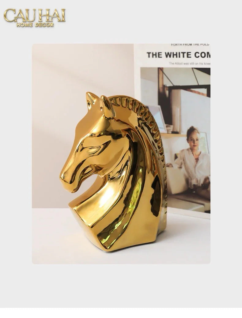 Tượng Gilded Luminous Knight H21 Fw25-TƯỢNG TRANG TRÍ-CẬU HAI HOME DECOR
