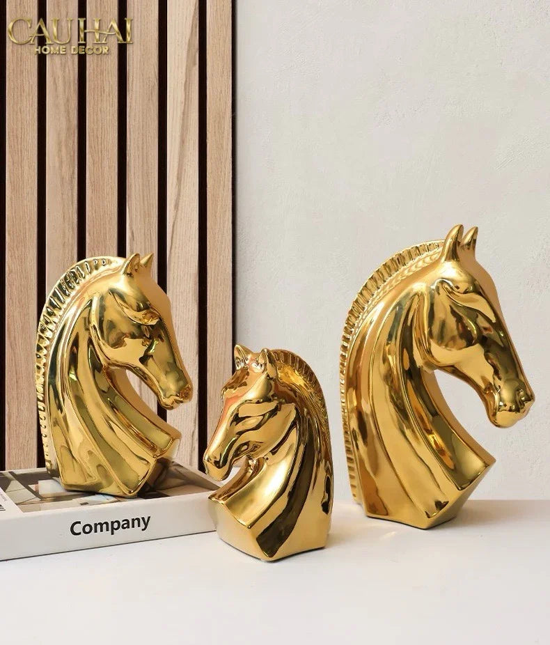 Tượng Gilded Luminous Knight H21 Fw25-TƯỢNG TRANG TRÍ-CẬU HAI HOME DECOR