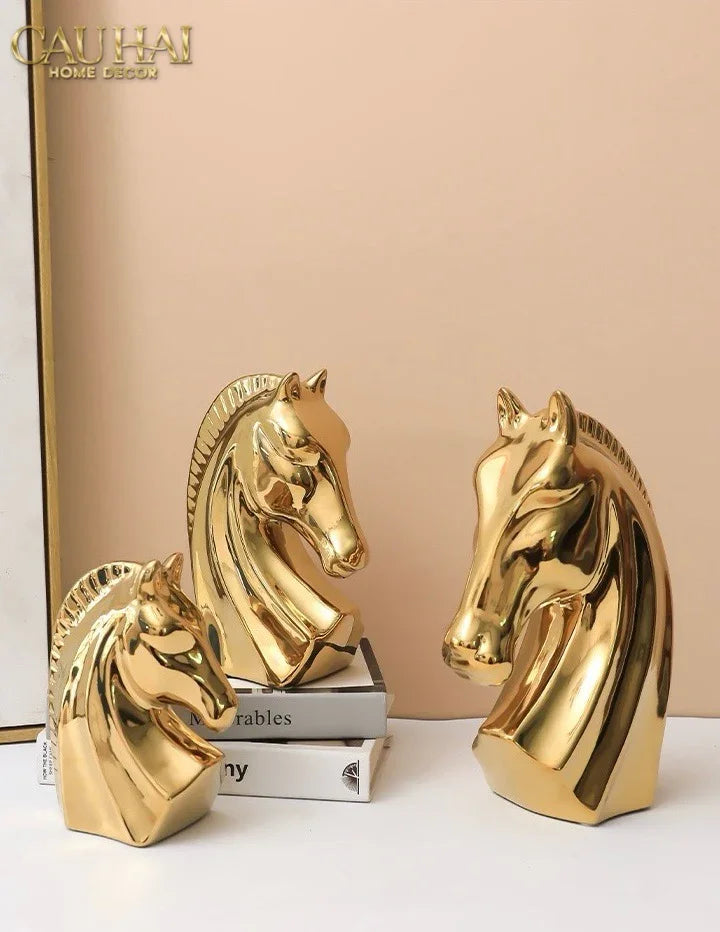 Tượng Gilded Luminous Knight H21 Fw25-TƯỢNG TRANG TRÍ-CẬU HAI HOME DECOR