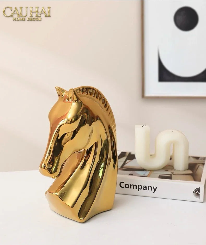 Tượng Gilded Luminous Knight H21 Fw25-TƯỢNG TRANG TRÍ-CẬU HAI HOME DECOR