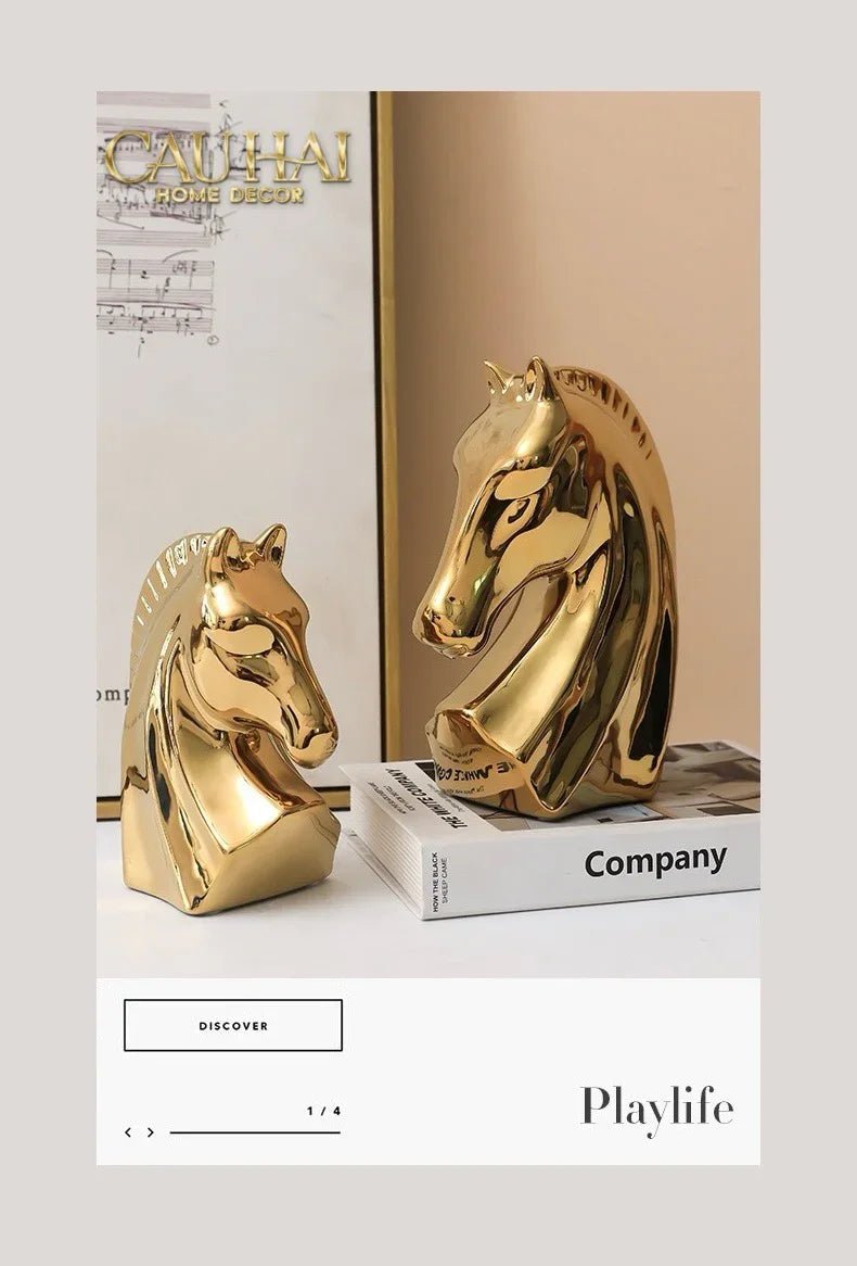 Tượng Gilded Luminous Knight H21 Fw25-TƯỢNG TRANG TRÍ-CẬU HAI HOME DECOR