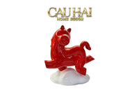 Tượng Ngựa Gốm Chu Mã An Yên Cloudborne Crimson Joyful Cheval-TƯỢNG TRANG TRÍ-CẬU HAI HOME DECOR