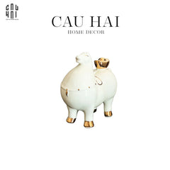 Tượng Ngựa Gốm Tráng Men Kim Mã Phú Quý-TƯỢNG TRANG TRÍ-CẬU HAI HOME DECOR
