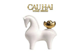 Tượng Ngựa Sứ Trắng Đời Đường - Kim Mã Bạch Ngọc - White Jade Tang Horse H16-TƯỢNG TRANG TRÍ-CẬU HAI HOME DECOR