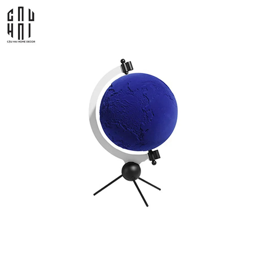 Tượng Nhung Velvet Blue Planet Ss25-TƯỢNG TRANG TRÍ-CẬU HAI HOME DECOR