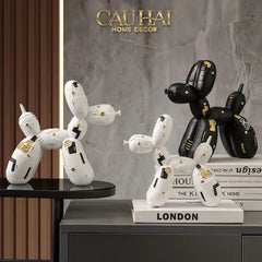 Tượng Puppy Balloon Pupp-X Mécanique Blanc / Noir-TƯỢNG TRANG TRÍ-CẬU HAI HOME DECOR