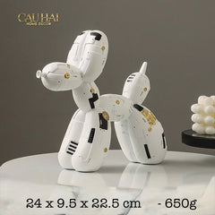 Tượng Puppy Balloon Pupp-X Mécanique Blanc / Noir-TƯỢNG TRANG TRÍ-CẬU HAI HOME DECOR