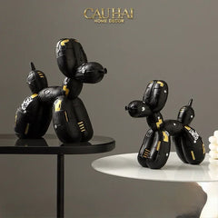 Tượng Puppy Balloon Pupp-X Mécanique Blanc / Noir-TƯỢNG TRANG TRÍ-CẬU HAI HOME DECOR