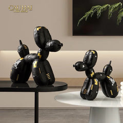 Tượng Puppy Balloon Pupp-X Mécanique Blanc / Noir-TƯỢNG TRANG TRÍ-CẬU HAI HOME DECOR