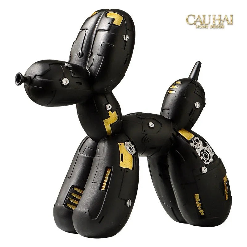 Tượng Puppy Balloon Pupp-X Mécanique Blanc / Noir-TƯỢNG TRANG TRÍ-CẬU HAI HOME DECOR