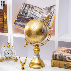 Tượng Quả Địa Cầu Golden Woody Planet Ss25-TƯỢNG TRANG TRÍ-CẬU HAI HOME DECOR