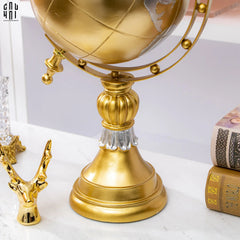 Tượng Quả Địa Cầu Golden Woody Planet Ss25-TƯỢNG TRANG TRÍ-CẬU HAI HOME DECOR