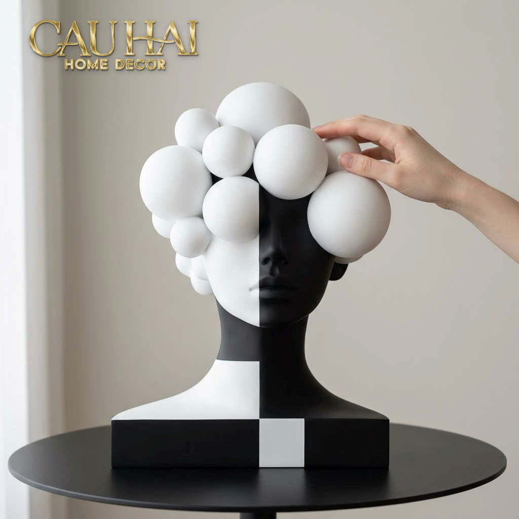 Tượng Quý Cô Dualité Sphère Miroir-CẬU HAI HOME DECOR-CẬU HAI HOME DECOR