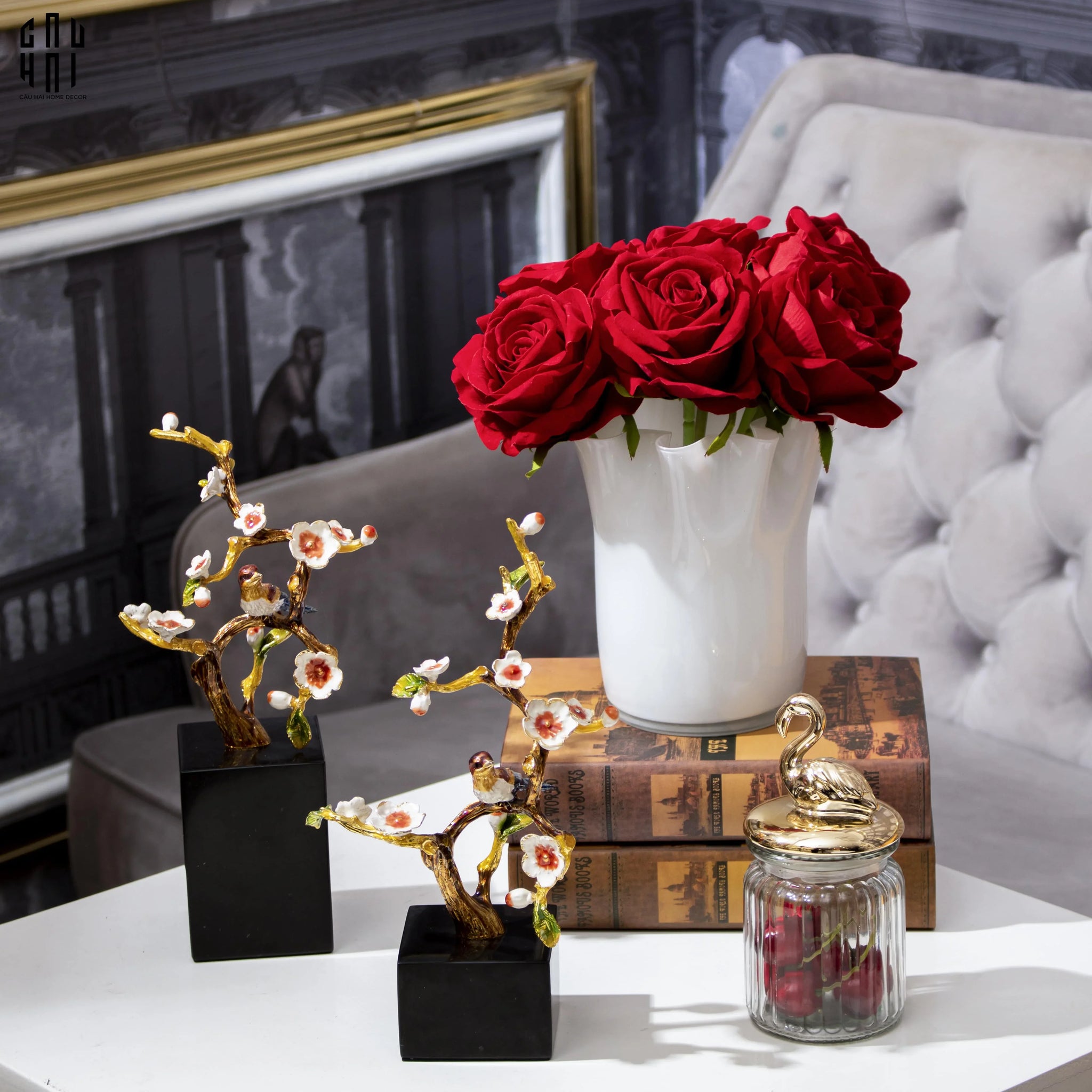 Tượng Sakura Size L-TƯỢNG TRANG TRÍ-CẬU HAI HOME DECOR