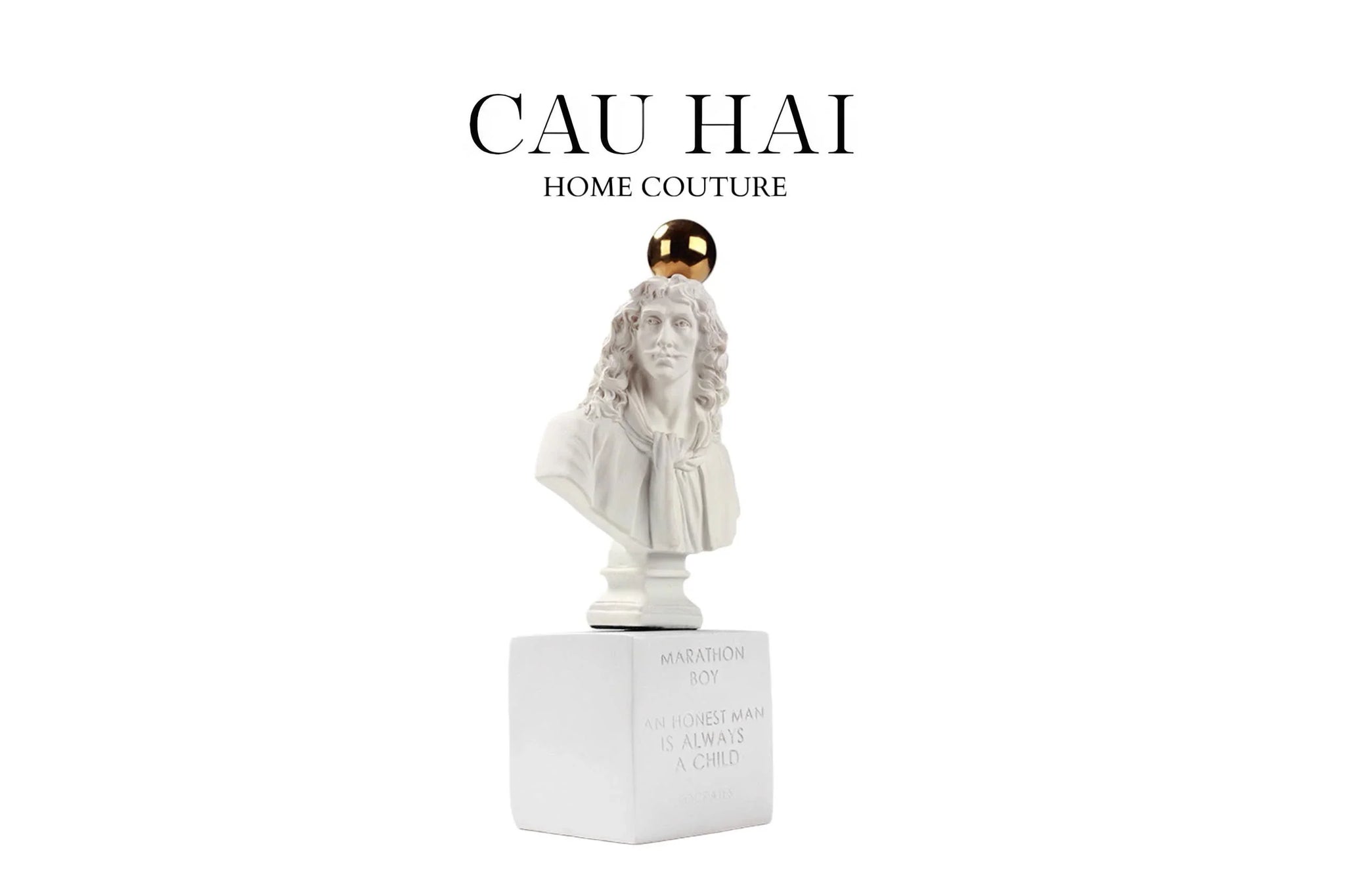 Tượng Socrates Quote Bust-TƯỢNG TRANG TRÍ-CẬU HAI HOME DECOR