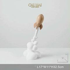 Tượng Tên Lửa Launching Apollo-26 Rocket H33-TƯỢNG TRANG TRÍ-CẬU HAI HOME DECOR
