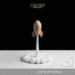 Tượng Tên Lửa Launching Apollo Rocket H25 Straight Ahead-TƯỢNG TRANG TRÍ-CẬU HAI HOME DECOR