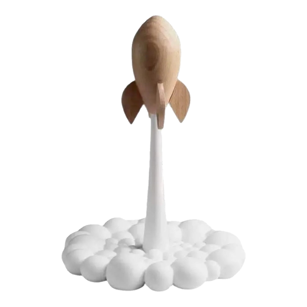 Tượng Tên Lửa Launching Apollo Rocket H25 Straight Ahead