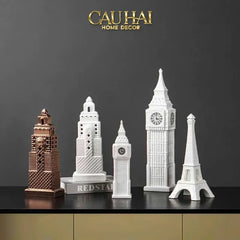 Tượng Tháp Eiffel Opal White Tower H32-TƯỢNG TRANG TRÍ-CẬU HAI HOME DECOR