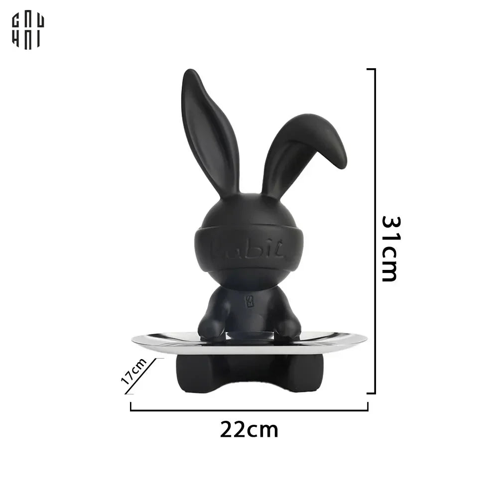 Tượng Thỏ Figurine Modern Art Toy Black Lapin H31-TƯỢNG TRANG TRÍ-CẬU HAI HOME DECOR