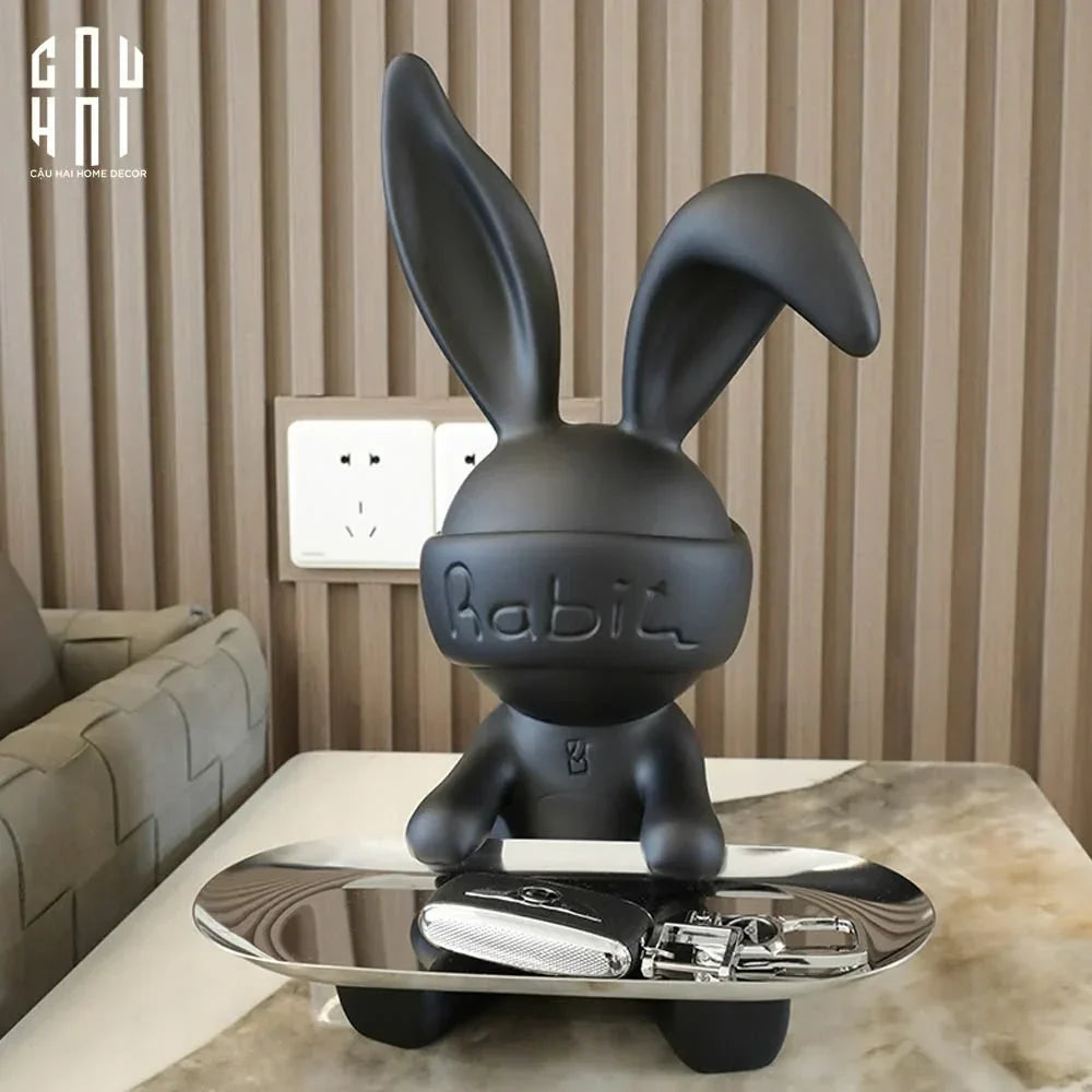 Tượng Thỏ Figurine Modern Art Toy Black Lapin H31-TƯỢNG TRANG TRÍ-CẬU HAI HOME DECOR