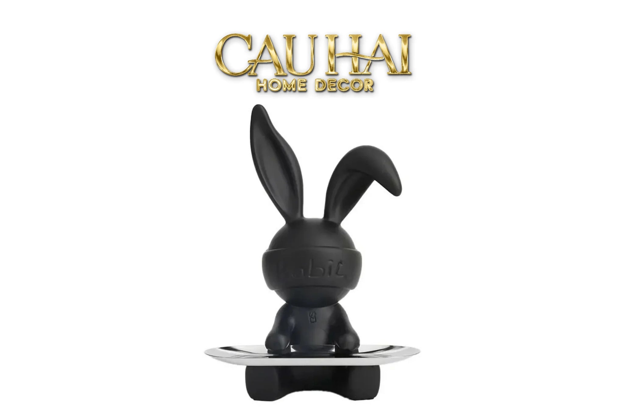 Tượng Thỏ Figurine Modern Art Toy Black Lapin H31-TƯỢNG TRANG TRÍ-CẬU HAI HOME DECOR