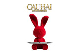 Tượng Thỏ Figurine Red Velvet Bunny Lapin Welcome Home H33-TƯỢNG TRANG TRÍ-CẬU HAI HOME DECOR