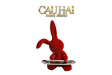 Tượng Thỏ Figurine Rouge Velour Joli Lapin H30-TƯỢNG TRANG TRÍ-CẬU HAI HOME DECOR