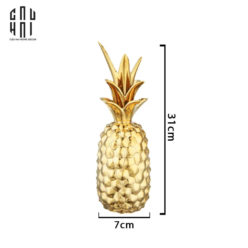 Tượng Trái Thơm Golden Pineapple Premium-TƯỢNG TRANG TRÍ-CẬU HAI HOME DECOR