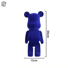 Tượng Trang Trí Blue Velvet Bearbrick-TƯỢNG TRANG TRÍ-CẬU HAI HOME DECOR