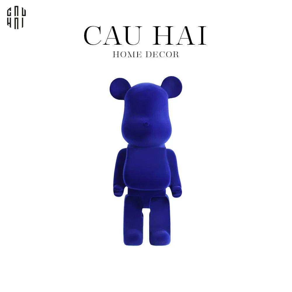 Tượng Trang Trí Blue Velvet Bearbrick-TƯỢNG TRANG TRÍ-CẬU HAI HOME DECOR