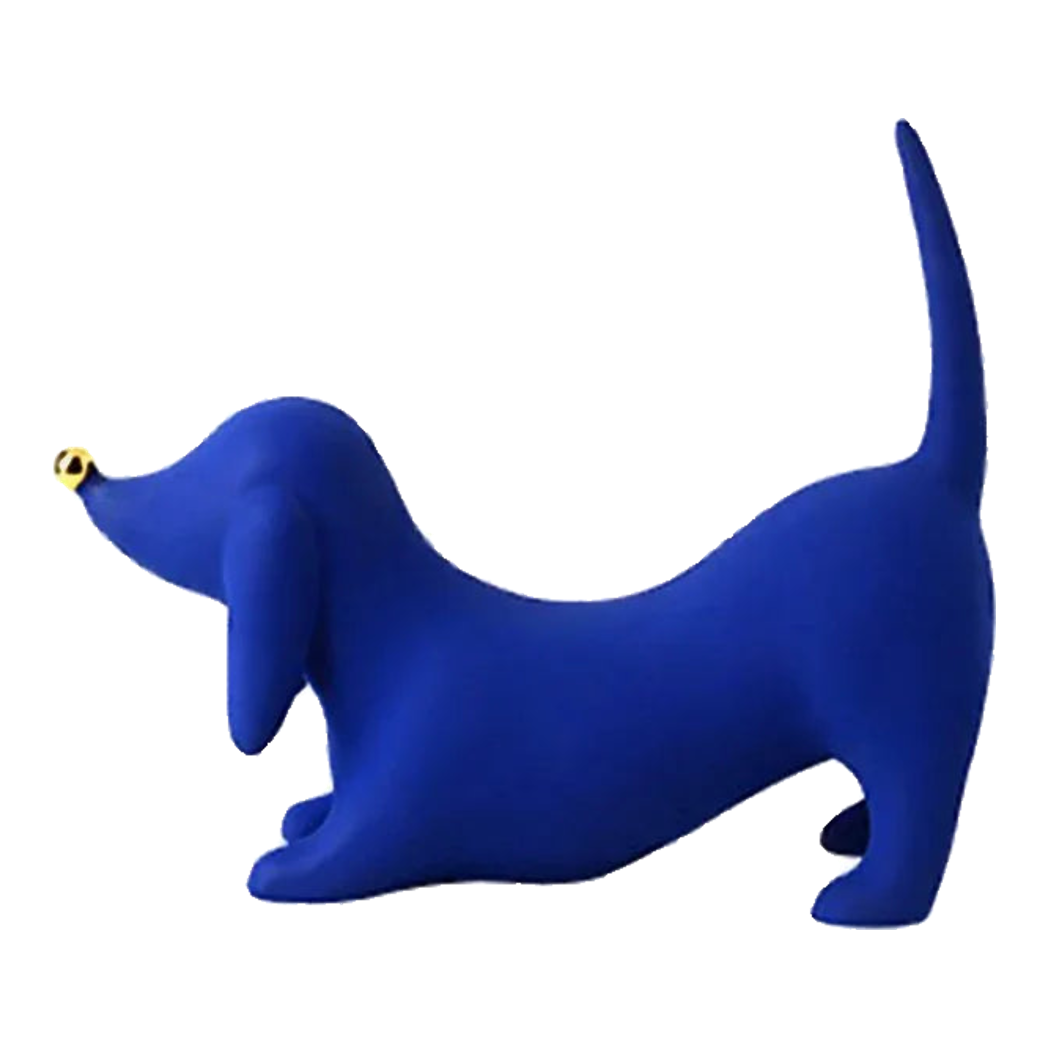 Tượng Trang Trí Chó Blue Dachshund